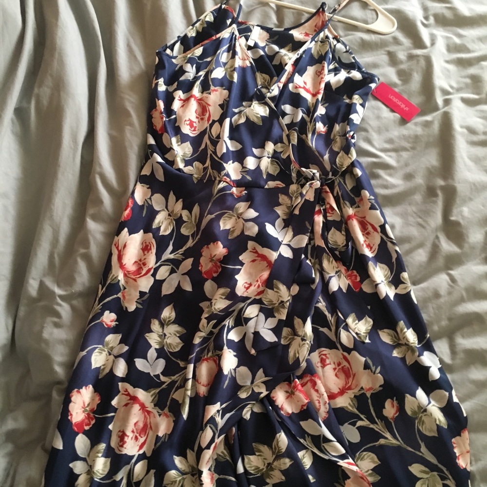 Xhilaration floor length dress with side slit
